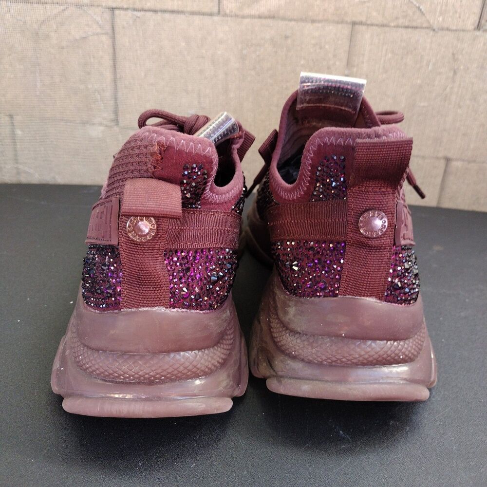 Steve Madden Maxima Sneakers Burgundy Women's Size 9 - Picture 5 of 8